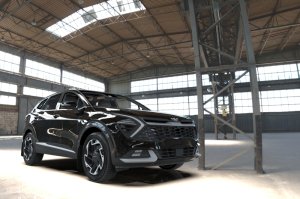 Kia Sportage Mud Flap Kit - Rally Armor - UR Black w/ Red Logo - Black - `23-`25